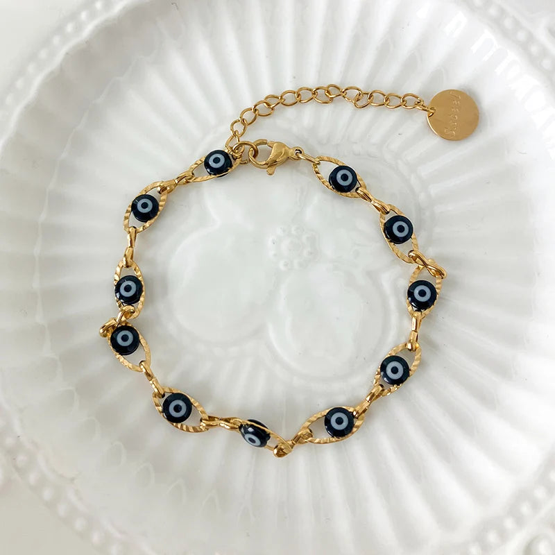 Celestial Eye Gold Bracelet