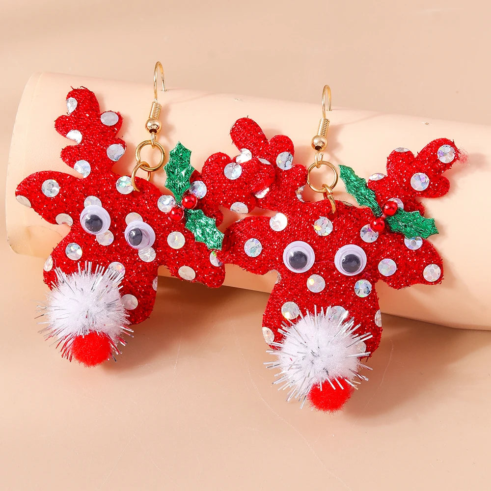 Fluffy Festive Fun Earrings