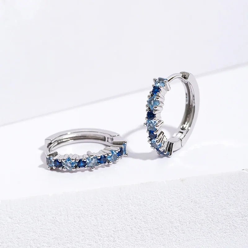 Gleaming Aura Zircon Hoops