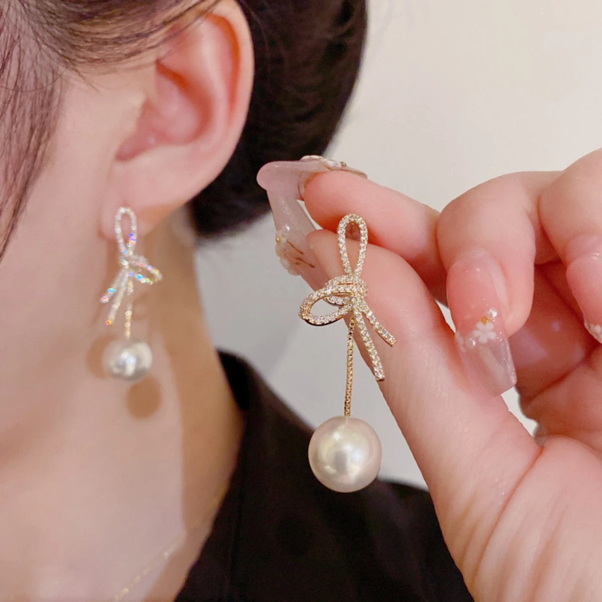 Angel Drop Pearl Earrings