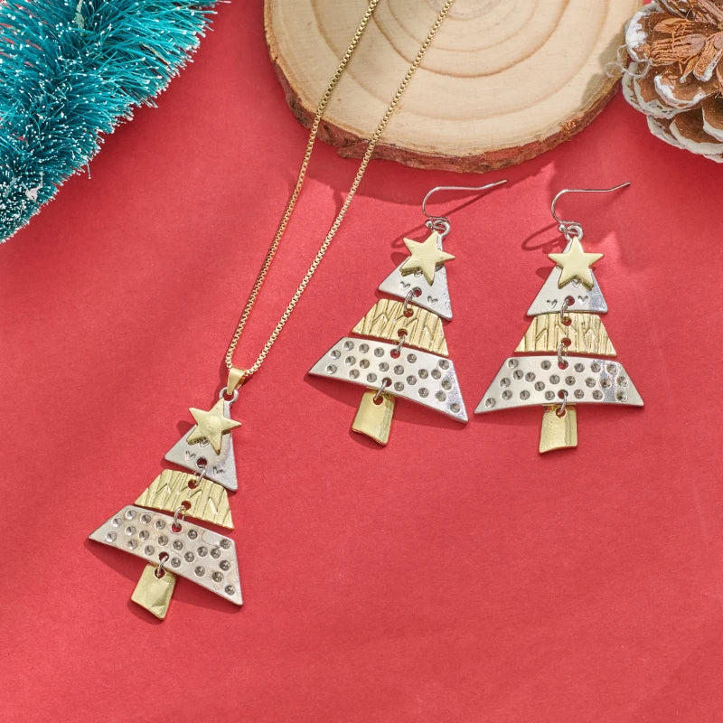 Holiday Elegance Tree Earrings
