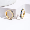 Gleaming Aura Zircon Hoops