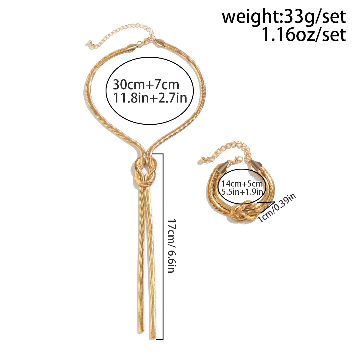 ShadowFlow Necklace & Bracelet Set