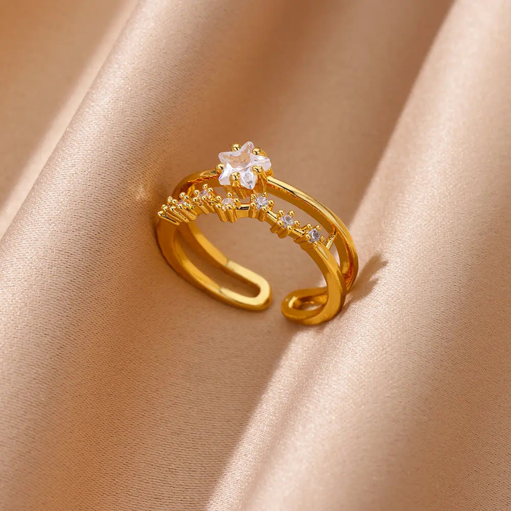 Luxe Zircon Heart Band