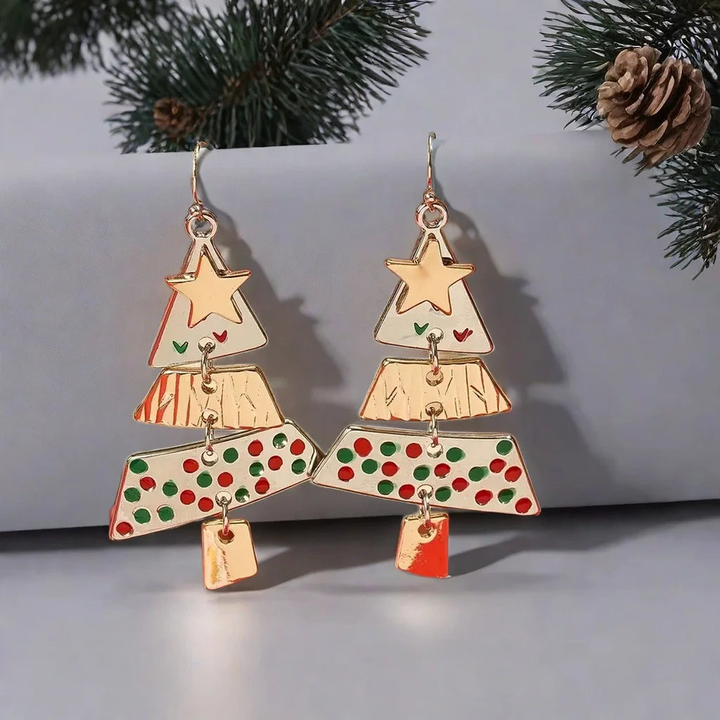 Holiday Elegance Tree Earrings